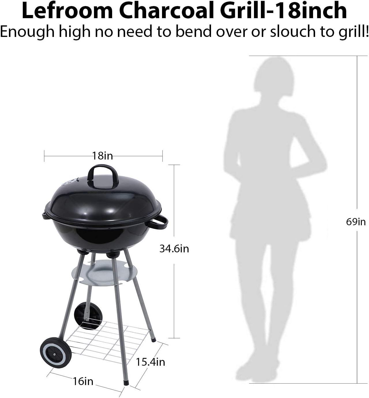 Cover Equipped Kettle Grill