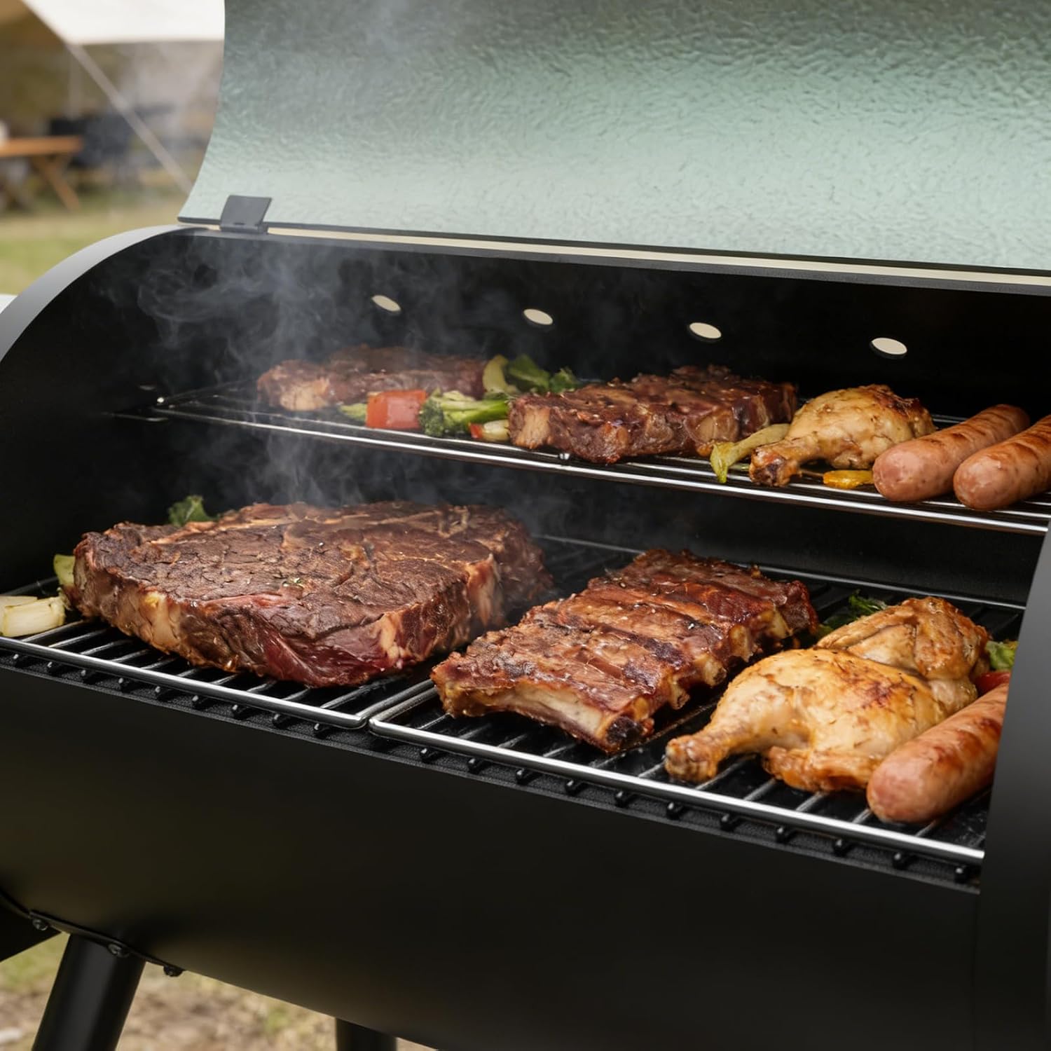 8-in-1 Outdoor BBQ Smoker