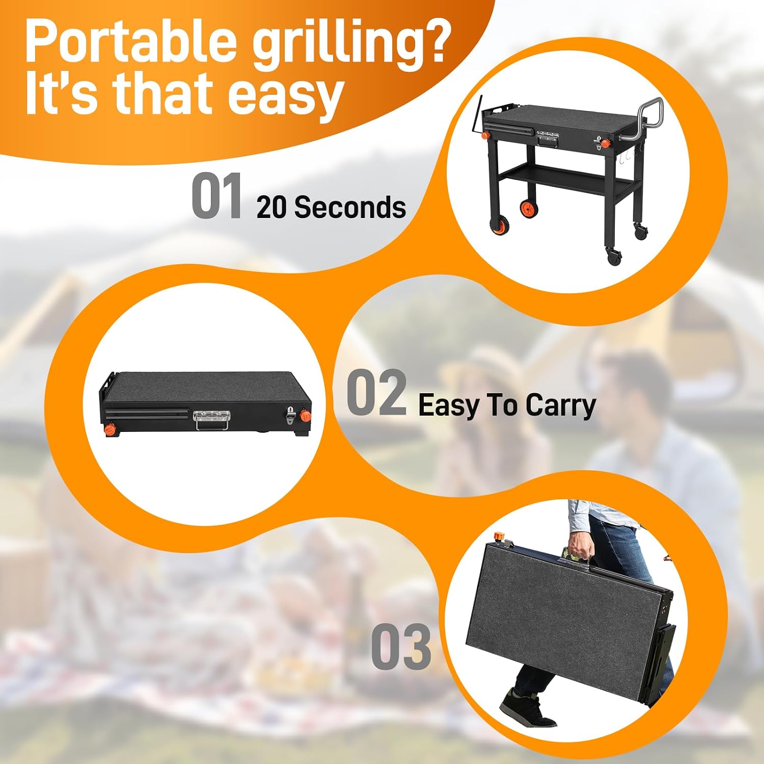 Foldable Griddle Grill Stand