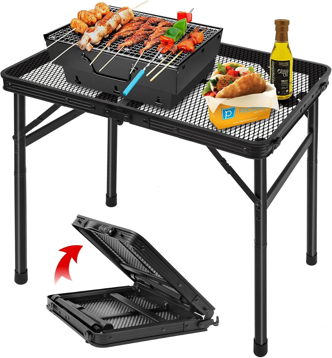 Foldable Adjustable Grill Table
