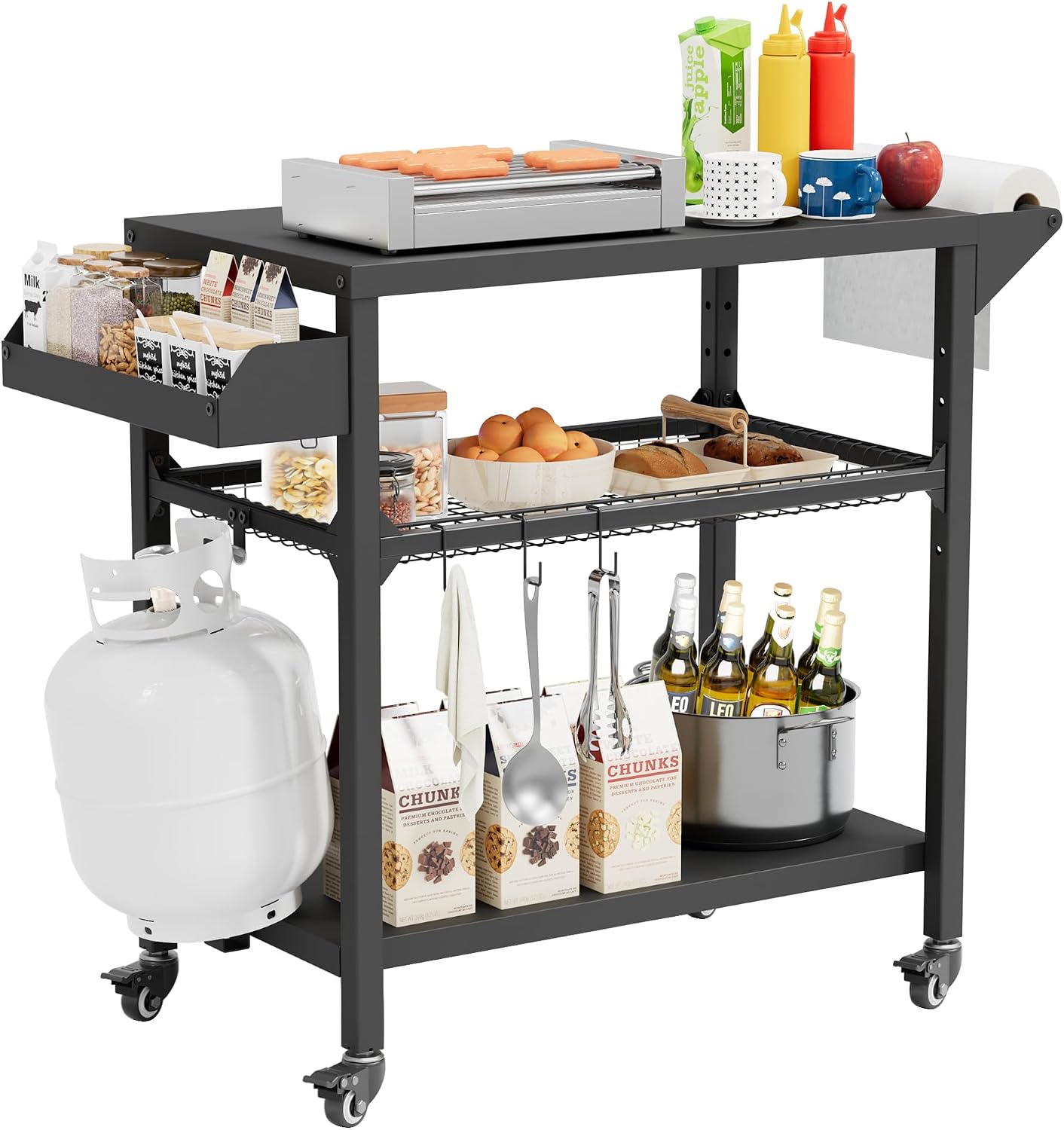 Wheeled Movable Grill Cart