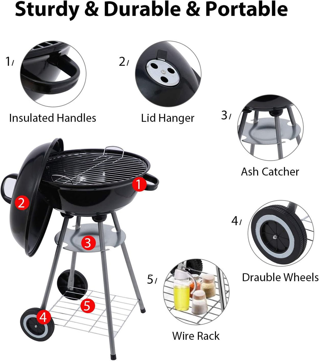 Cover Equipped Kettle Grill