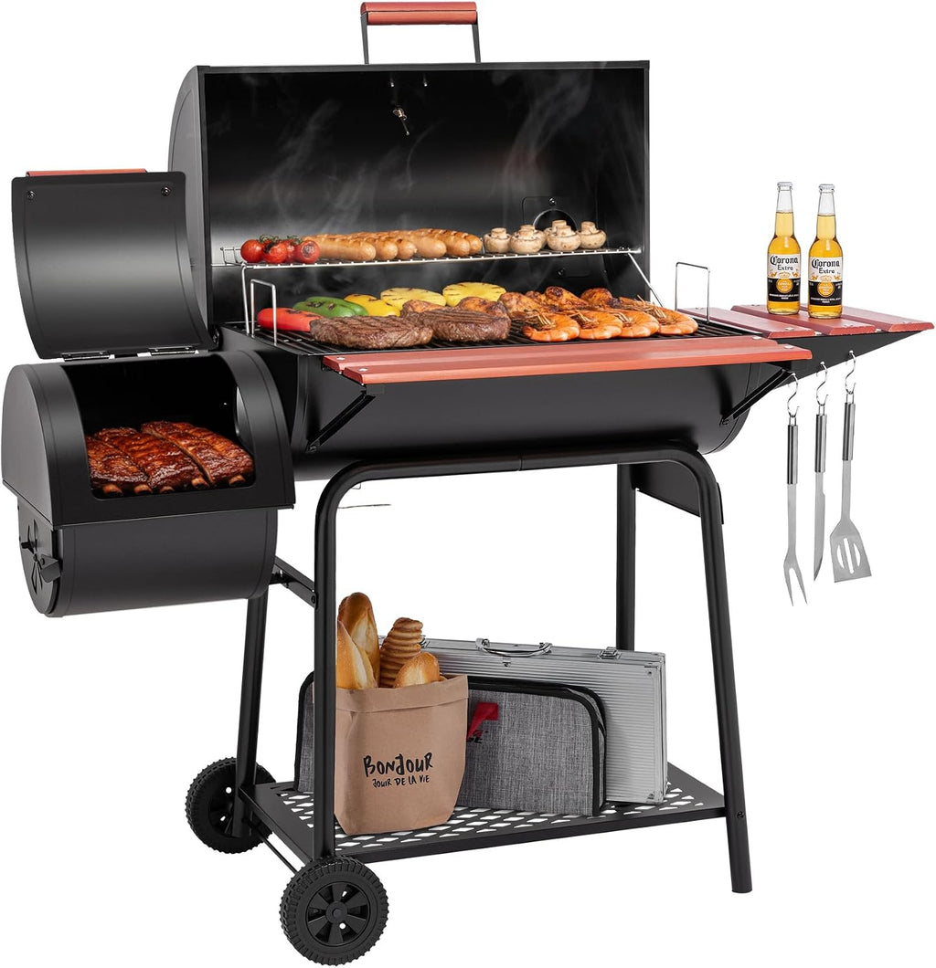 Charcoal Offset Smoker Grill