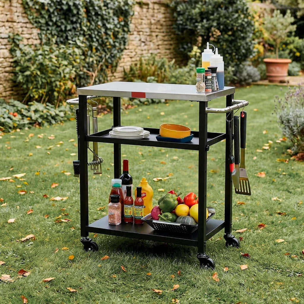 Steel Top Pizza Oven Stand