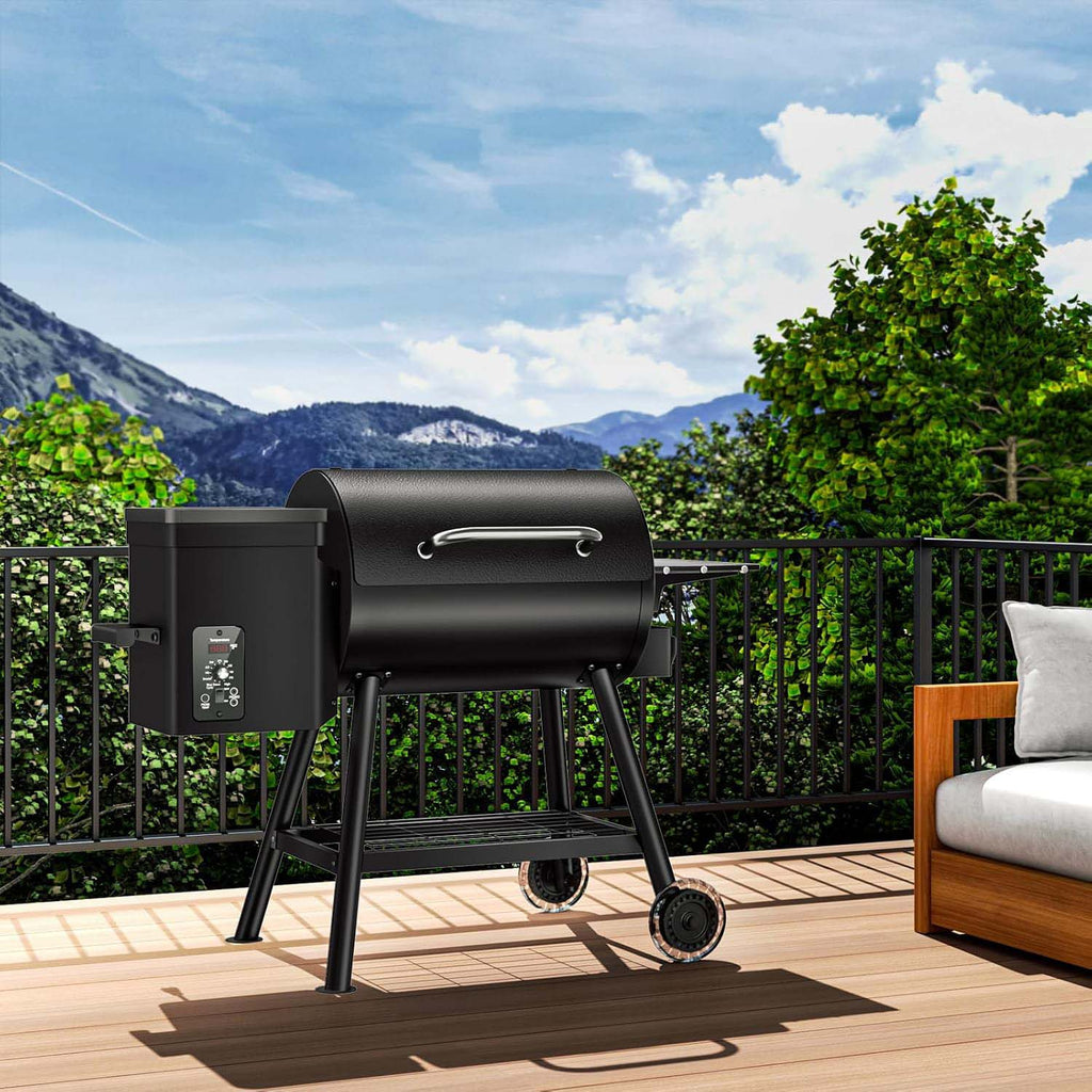 Side Shelf Outdoor Pellet Cooker