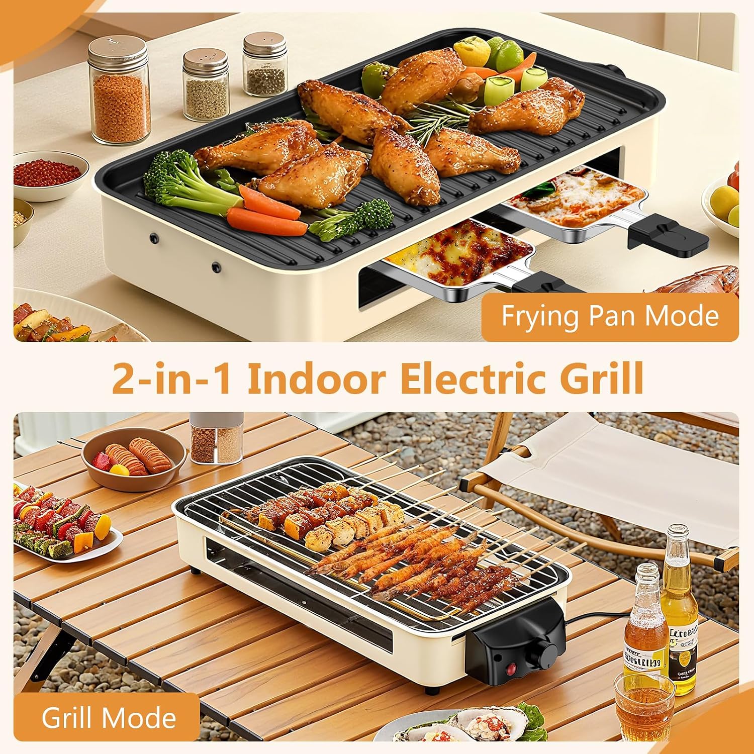 Dual Plate Smokeless BBQ Grill