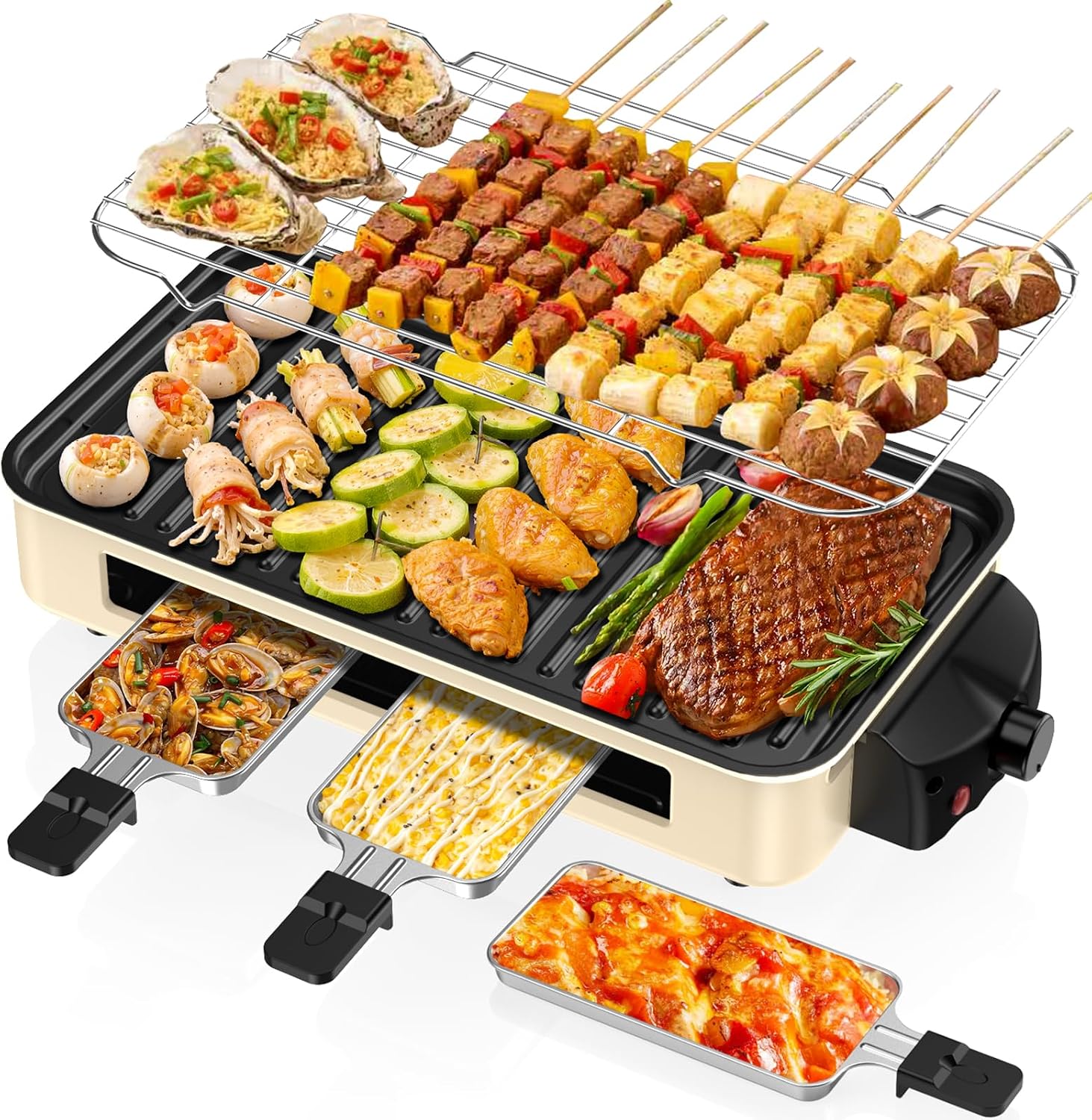 Dual Plate Smokeless BBQ Grill