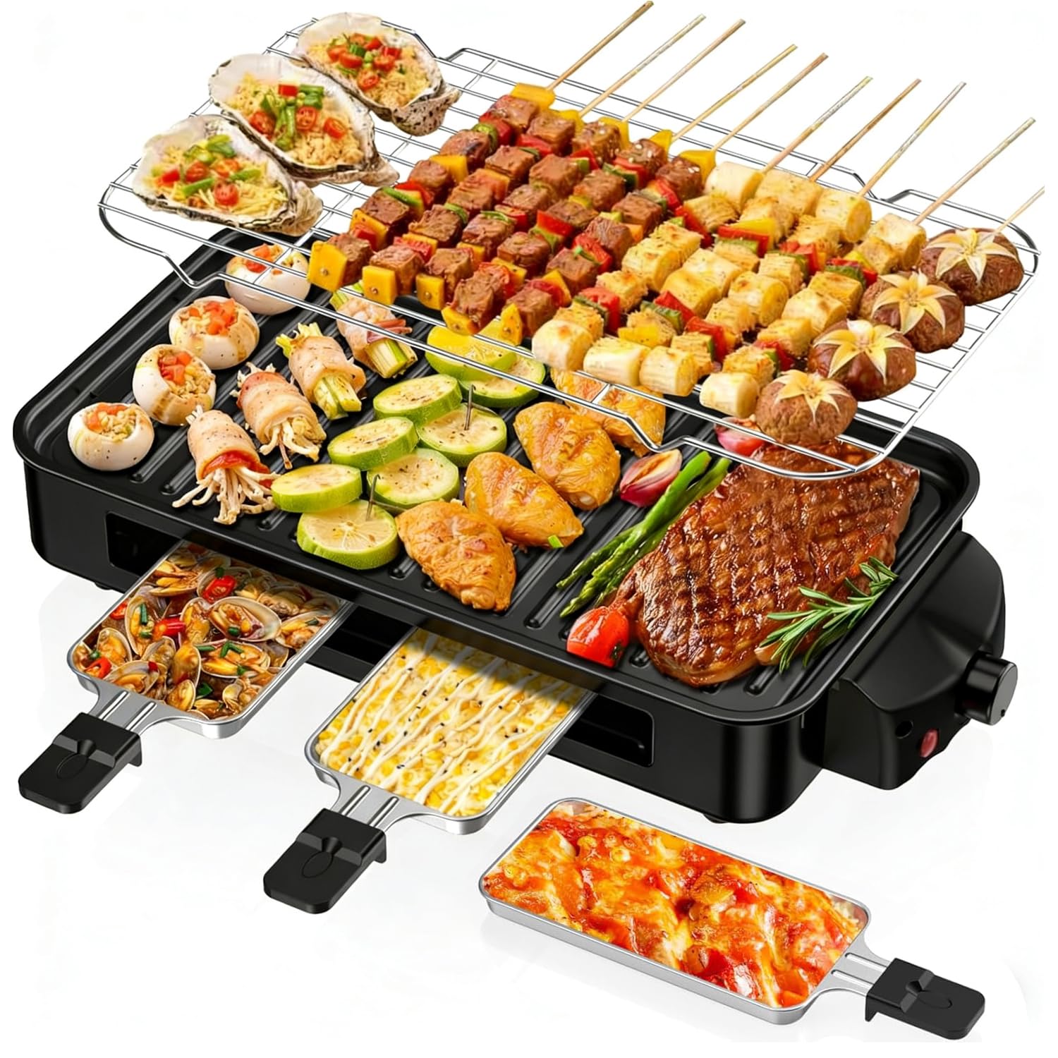 Dual Plate Smokeless BBQ Grill