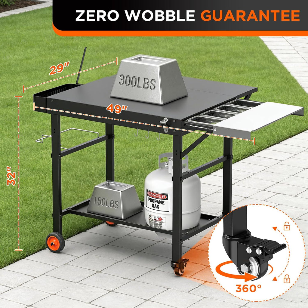 Extendable Pizza Oven Cart