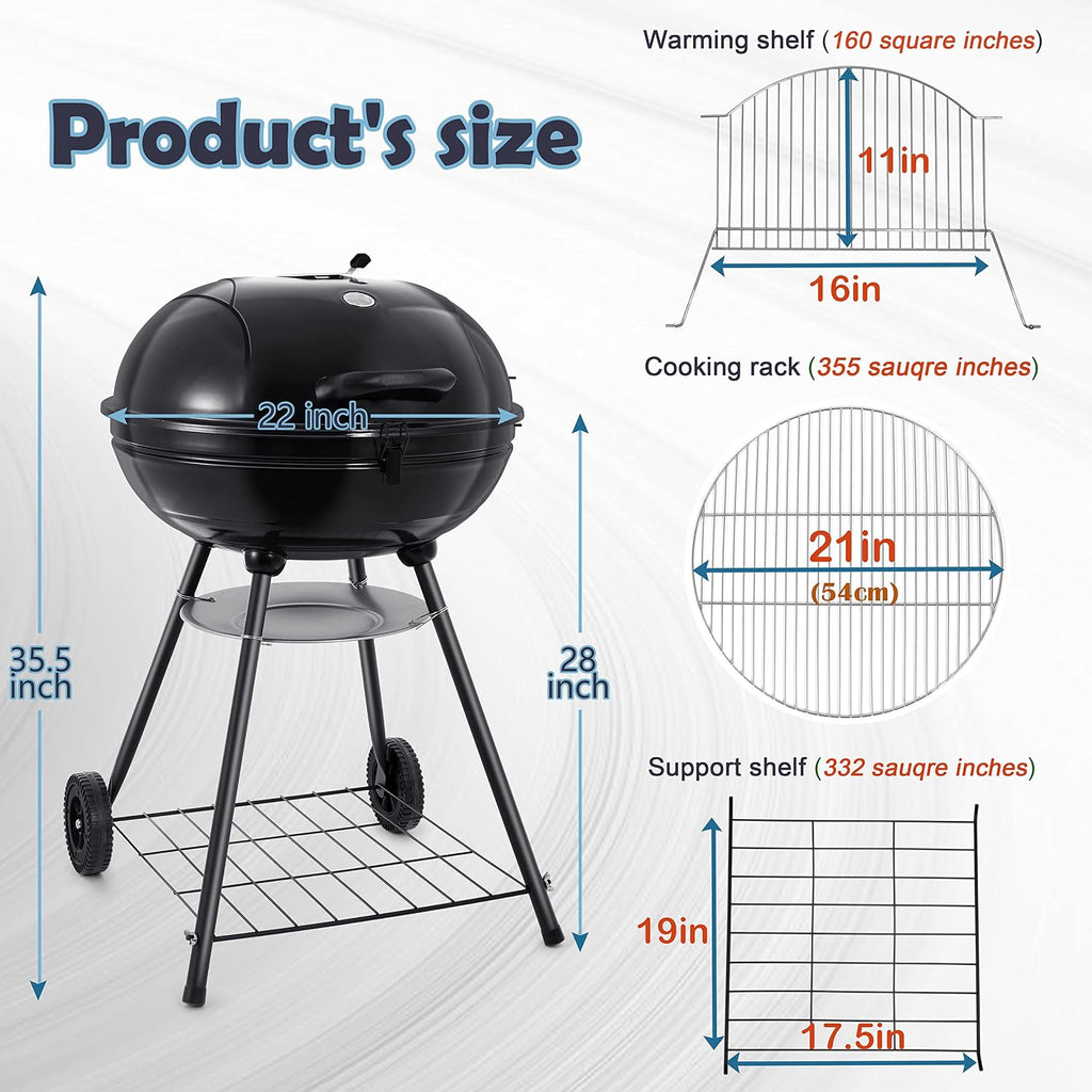 Wheeled Kettle Charcoal Grill