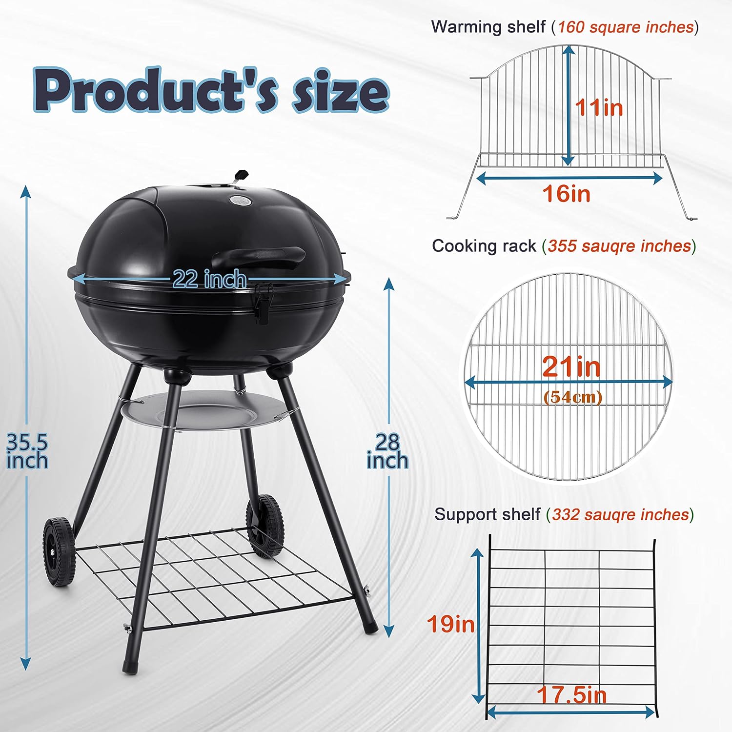 Wheeled Kettle Charcoal Grill