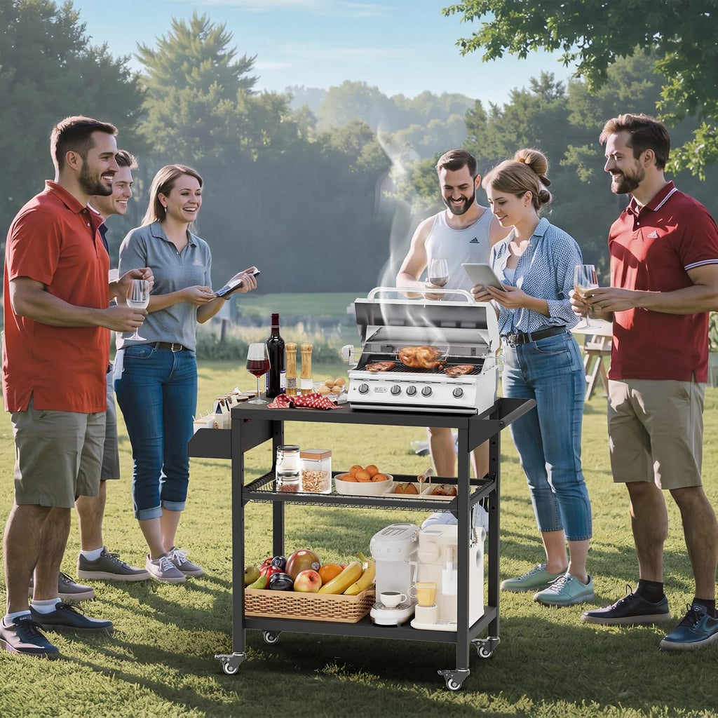 Wheeled Movable Grill Cart