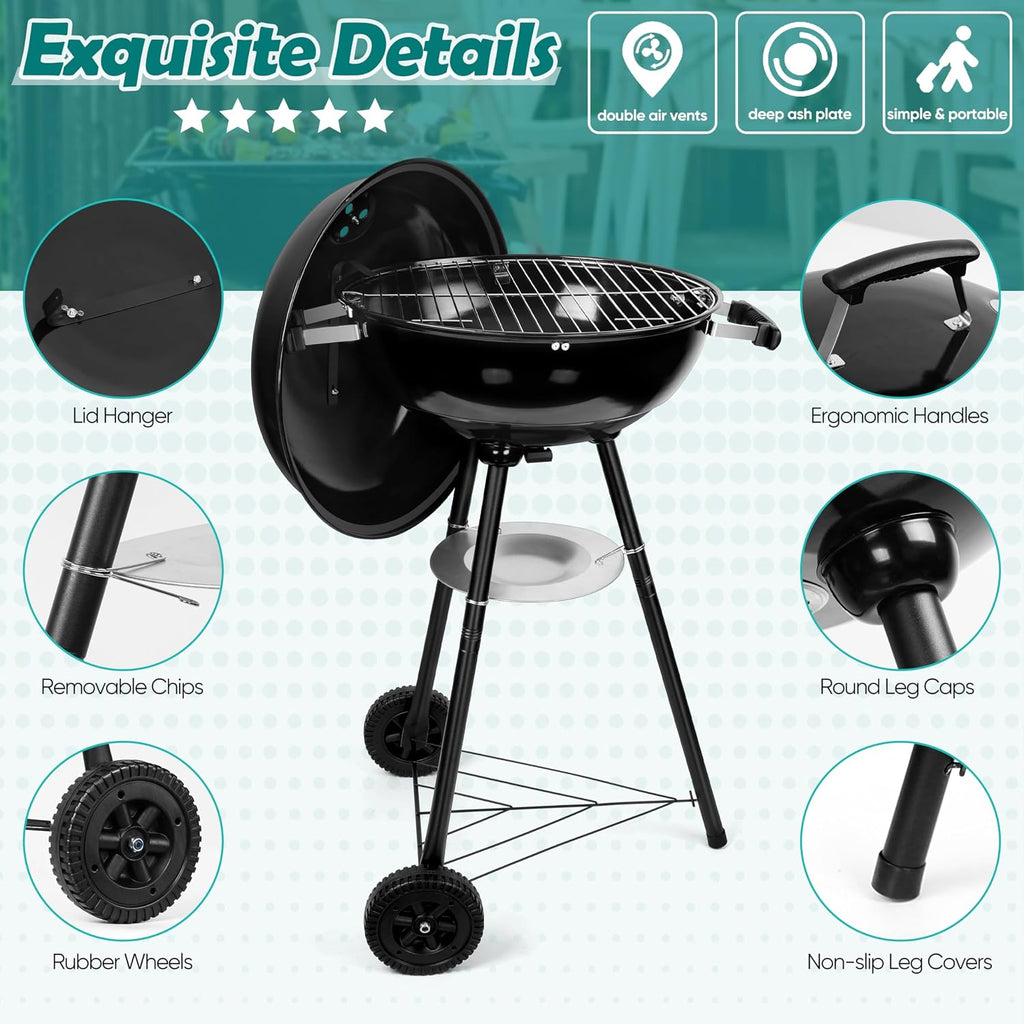 Wheeled Dual Use Kettle Grill