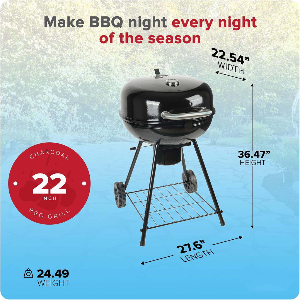 Wheeled Kettle Charcoal Grill