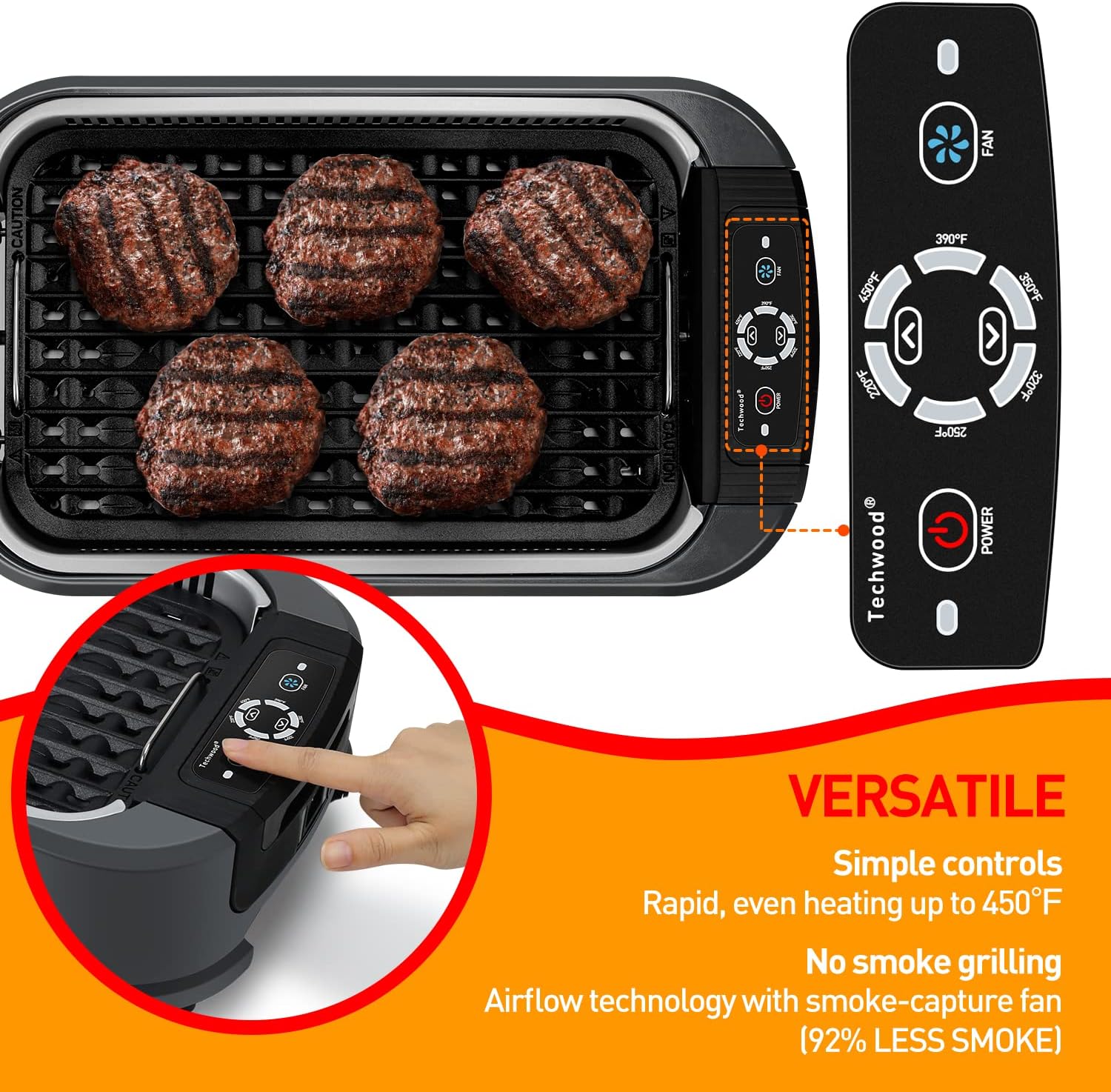 Dual Plate Smokeless Grill